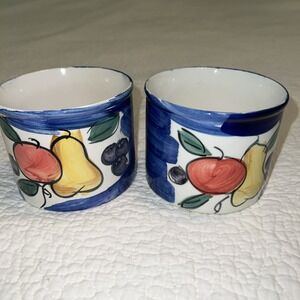 Set of 2 Beautiful Emerald Collection Oversized Hand Painted Coffee Mug